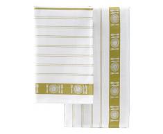 De Witte Lietaer 200052 BML - Set di 2 Strofinacci in Cotone, 65 x 65 cm, 100% Cotone, Verde, 65 x 65 cm