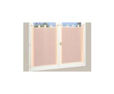 Homemaison – Coppia di Tende Diritti in etamina, Poliestere, Beige, 160 x 60 cm