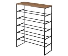 yamazaki Tower Ripiano per Scarpe, Acciaio, Nero, Taglia Unica