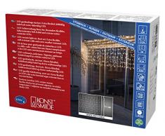 Konstsmide Maxi LED compatto System Basis-Set se tenda luminosa + Trasformatore, per max. 450Â diodi, 104Â grande diodi a luce bianca calda, 24Â V trasformatore esterno IP44, IP67, cavo morbido bianco 4730Â âÂ 112