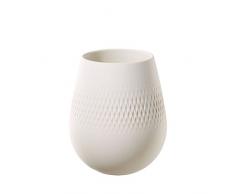 Villeroy & Boch Collier Blanc Vaso carré Piccolo, Porcellana Premium, Bianca, 12.5x12.5x14 cm