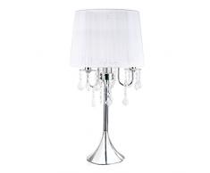 Light Prestige Mona lampada da scrivania, struttura, E14, 40Â W, Argento, 36Â x 36Â x 68.09Â cm