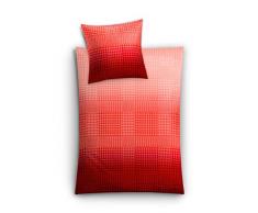 Kleine Wolke 6257451954Â Glen Check, Set di Biancheria da Letto in Cotone, Vino Rosso, 220Â x 155Â x 0.2Â cm