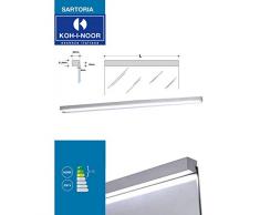 Koh-I-Noor Lampada per Specchio, Serie Sartoria, Modello 7917, rettan, Argento, 1