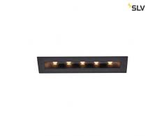 SLV MILANDO DL - Faretto LED da incasso per interni, 3000 K, 800 lm, in metallo, 0 W, colore: Nero