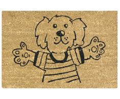 Jute & Co. Zerbino in Fibra di Cocco Naturale con Fondo Antiscivolo, 40 x 60 cm