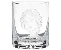 Crystaljulia 05919 - Bicchiere da whisky con incisione Zodiak, 250 ml