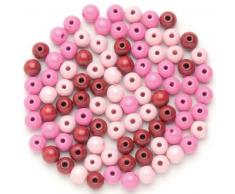 Glorex Legno Perle 47st Mix, Legno, Rosa, 10Â x 8.5Â x 1Â cm
