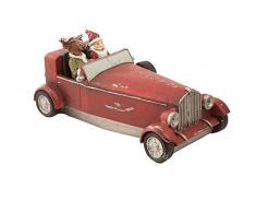 Clayre & Eef 6PR1150 - Babbo Natale in Auto, 18 x 9 x 9 cm