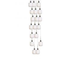 SP Light and Design Diva Sospensione 18 B, Struttura Oro, Vetro Bianco Lampada 4 W