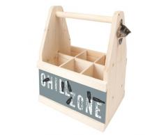 Contento 866644Â Birra Piatto con apribottiglie, Legno, Naturale, 26Â x 17Â x 34Â cm