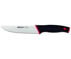 Arcos Serie Duo - Coltello Cucina - Lama Acciaio Inossidabile Nitrum 150 mm - Manico Polipropilene Coperto da Elastomer Colore Nero e Rosso