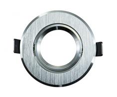 BES 22875 Portafaretto Incasso, Faretto LED, Orientabile a Molla, Rotondo Argento