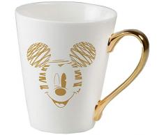 Ambition 92601 Disney - Tazza da tÃ¨ in porcellana, 320 ml, con manico, motivo: Topolino e Minnie, colore: oro