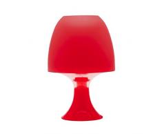 Zons Lampada da Tavolo plastica Scatola Kdo – D16 x h24 cm – 4 Colori Rosso
