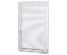 AmazonBasics - Tenda a rullo plissettata in robusto tessuto di poliestere, con sistema a clip 100 x 130 cm, Bianco