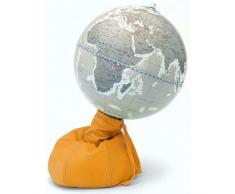 Zoffoli - Mappamondo in Cartone, 37 x 22 x 37 cm, Colore: Grigio Chiaro