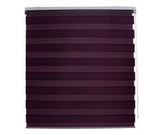 Blindecor Lira Tenda a Rullo in Doppio Strato Notte e Giorno, Viola, 120 X 180 cm