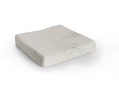 Stones Seduta Anatomica Guanciale, Viscoelastico, Bianco, 42x42x7 cm