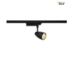 SLV Spot T 3000K - Faretto in alluminio con adattatore 3P, 39 W, colore: Nero