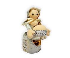 Parera Bambola Puntaspilli Acerico, Acciaio, Ago, Cuscinetto Tessuto, Grigio, Taglia Unica