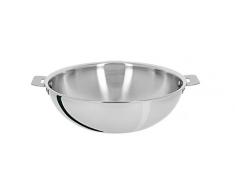 Cristel Wok t24q Casteline amov da Collezione in Acciaio Inox Padella Wok, diam. 24Â cm, 24Â x 24Â x 7,8Â cm