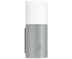 Steinel L 900 LED Argento - Lampada da Esterno con Sensore di Movimento a Raggi Infrarossi, Angolo di Rilevamento di 180Â° Gradi e Raggio DAzione Impostabile di Max. 5 o 12 M, Potenza 7 W, 400 Lumen, Luce di Sicurezza a Muro Regolabile