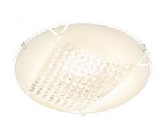 Briloner Leuchten Plafoniera LED 12 W, Bianco, 30 x 30 x 11 cm