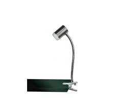 WOFI BRENT - Faretto da soffitto in plastica, 4 W, nichel opaco