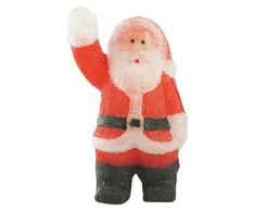 Kooper Xmas Babbo Natale LED, Plastica/Rame/Vetro, Bianco, 35 x 19 x 60 cm