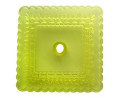 jem 107P002 Tagliapasta Quadrato a Forma di Coperta Decorativa, Bianco, 14 x 2 x 18.5 cm