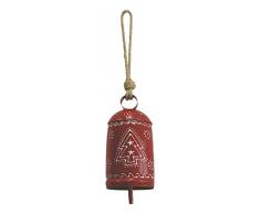 Villa dâEste Home Tivoli Bells Appendino Campanella Grande, Metallo, Rosso, 9X9X20 cm