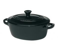 LE CREUSET Les CÃ©ramiques 91005000229100Â Mini cocotte casseruola Ovale, 17Â cm, Colore: Nero Ebano 91006817140000