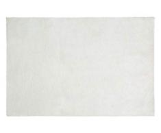 Eurofirany - Tappeto Decorativo da Bagno, per Soggiorno, Camera da Letto, Cucina, Rettangolare, in Pelliccia Sintetica, Morbido, Argento, 60 c90 cm