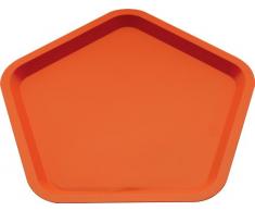 Alessi MC05 O Territoire Intime Vassoio Pentagonale, Acciaio Colorato con Resina Epossidica, Orange Terracotta, Arancio