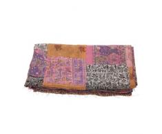 Ian Snow - Trapunta Patchwork in Tessuto Kantha di Seta Riciclata, Multicolore