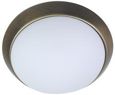 Niermann Standby a + + to e lampada da soffitto, parete anello ottone antico, Opale opaco, 35 x 35 x 12 cm