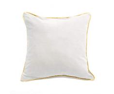 Cuscino in Velluto, 50cm x 50cm, Bianco Sporco