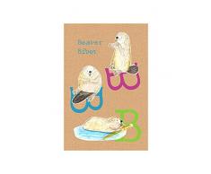 Komar Quadro da Parete ABC Animal B Poster Immagine, Soggiorno, Camera da Letto, Decorazione, Stampa Senza Cornice Disponibile in Tre Misure, Multicolore, P036B-30x40