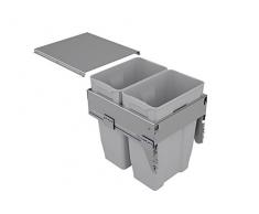 Sige Pattumiera Estraibile differenziata, Grigio, 500 mm