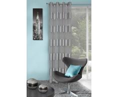 Eurofirany ZAS/Carla/SR Tenda Occhielli Carla, Poliestere, Argento, 0,02Â x 140Â x 250Â cm