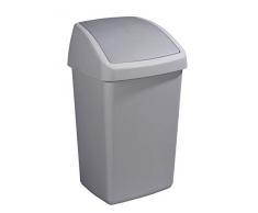 Sunware Delta pattumiera da 50Â Litri, Coperchio Basculante, Colore Grigio, Taglia Unica