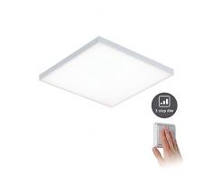 Paulmann 79816 Velora Pannello LED rettangolare, incl. 1 lampada da soffitto da 13 Watt, colore bianco opaco, pannello di luce in metallo, Metallo, bianco opaco, Ã 295mm