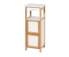 Wenko 50712100 - Mensola Finja con 2 Scomparti, in bambÃ¹, 34 x 89 x 30 cm, Colore: Marrone