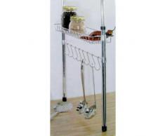 TLW direkt 3538Â del telescopio cucina mensola, Metallo, Cromato, 50Â x 12Â x 80Â cm