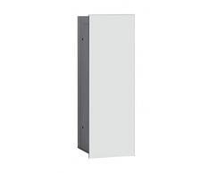 Emco Asis 2.0 973427531 - Armadietto da Bagno a Incasso per scopino WC, in Vetro Nero
