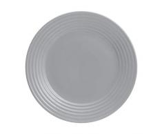 Typhoon 1401.014 Living - Piatto piano in grÃ¨s porcellanato, 27,5 cm, colore: Grigio