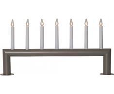 Star - Candelabro da finestra in legno, colore: Bianco