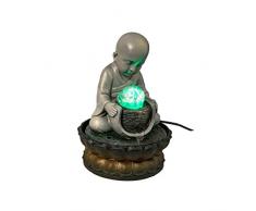 lachineuse - Fontana ad Acqua Bonze meditante, Atmosfera Zen e Decorazione Asiatica