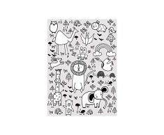 Komar Quadro da Parete Scribble Park, Poster, Immagine, Soggiorno, Camera da Letto, Decorazione, Stampa Senza Cornice Disponibile in 3 Misure, Nero, Bianco, P104A-50x70